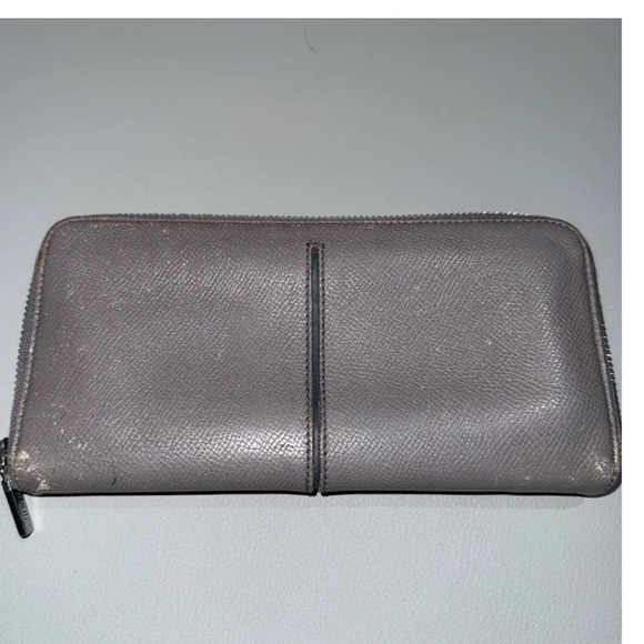 Tod's Gray Leather Wallet - Picture 1 of 4